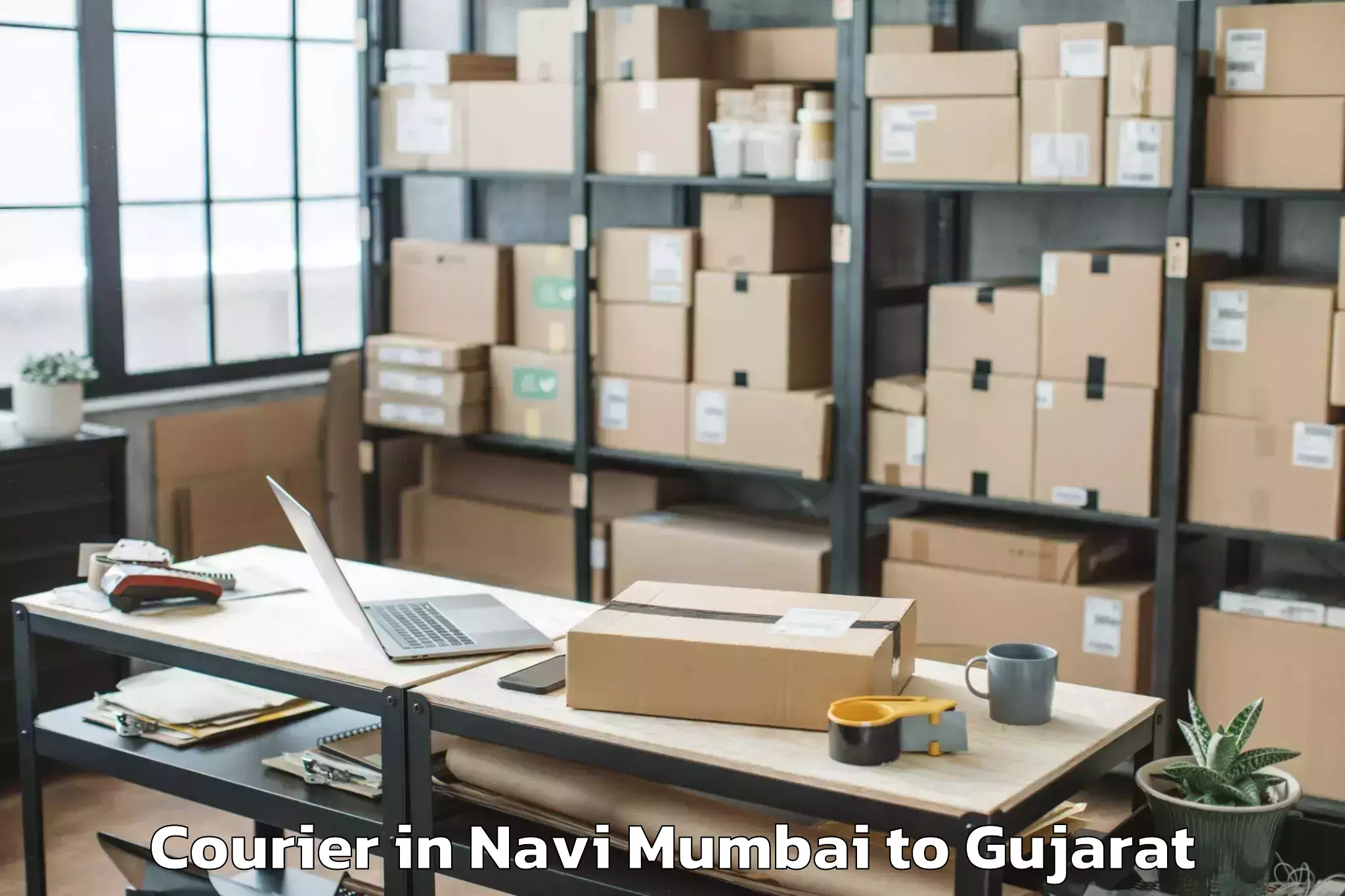 Top Navi Mumbai to Marwadi University Rajkot Courier Available